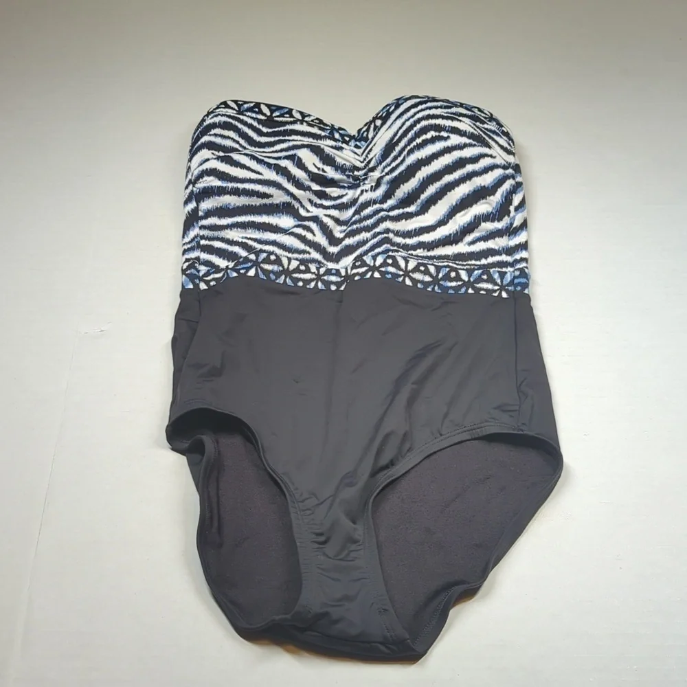 Tommy Bahama Zanzibar Bandeau One Piece Swimsuit Size 4